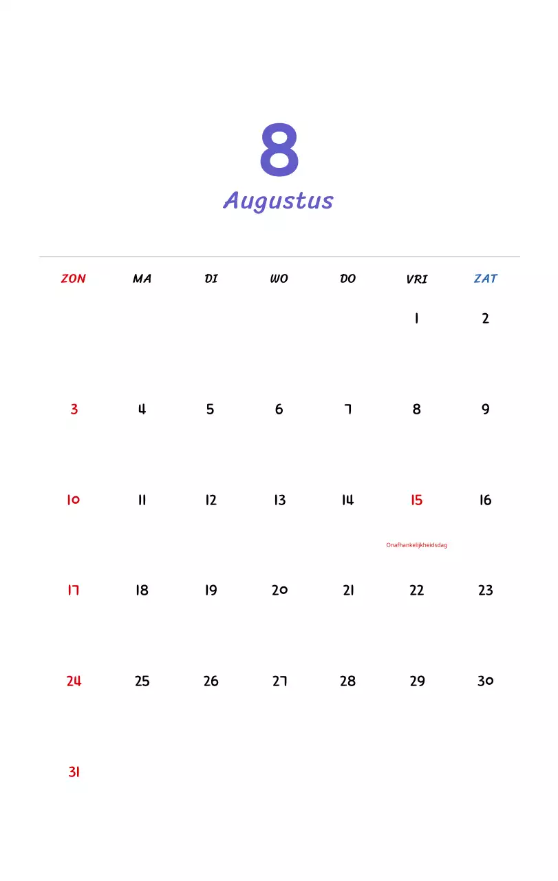 Nieuwjaarskalender met schattige illustraties