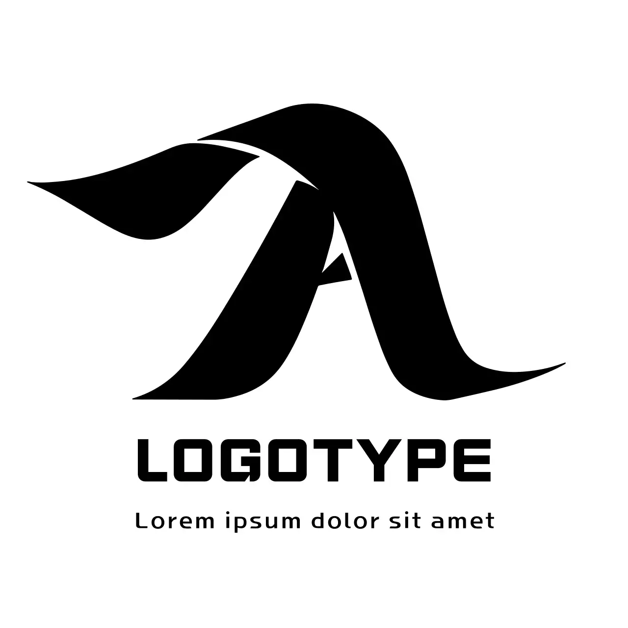 Black Modern Design Logo