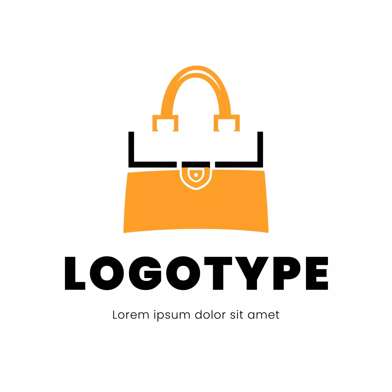 Orange Minimal Design Logo