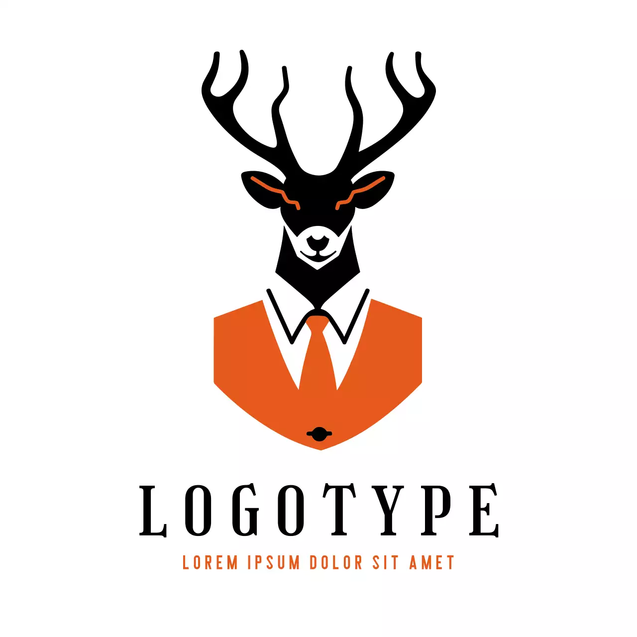 Orange Modern Business Card Logo