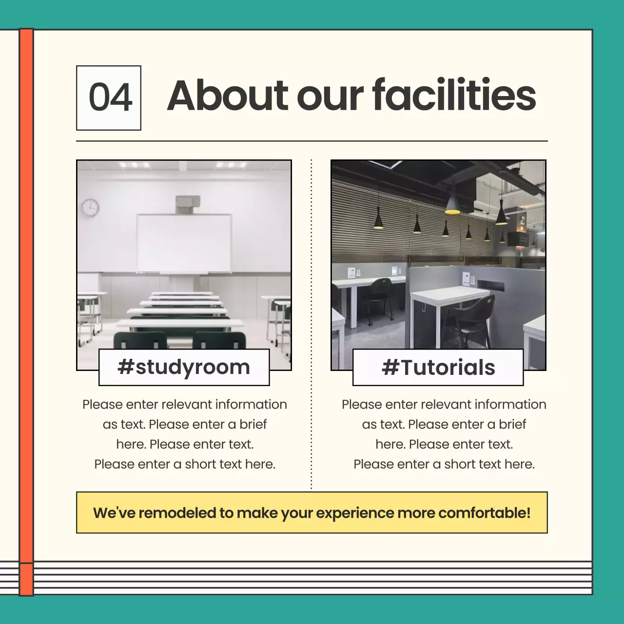 Orange Modern Academy Promotion Instagram Carousel