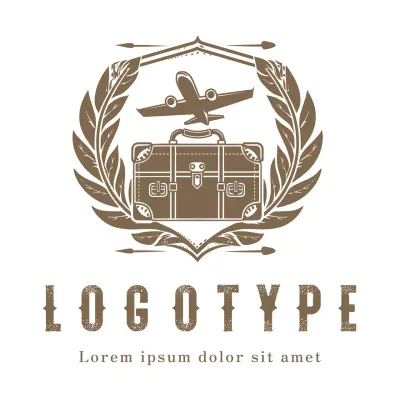 Brown Vintage Travel Logo