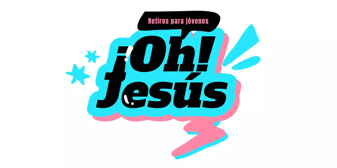 Promover un retiro juvenil azul claro y rosa