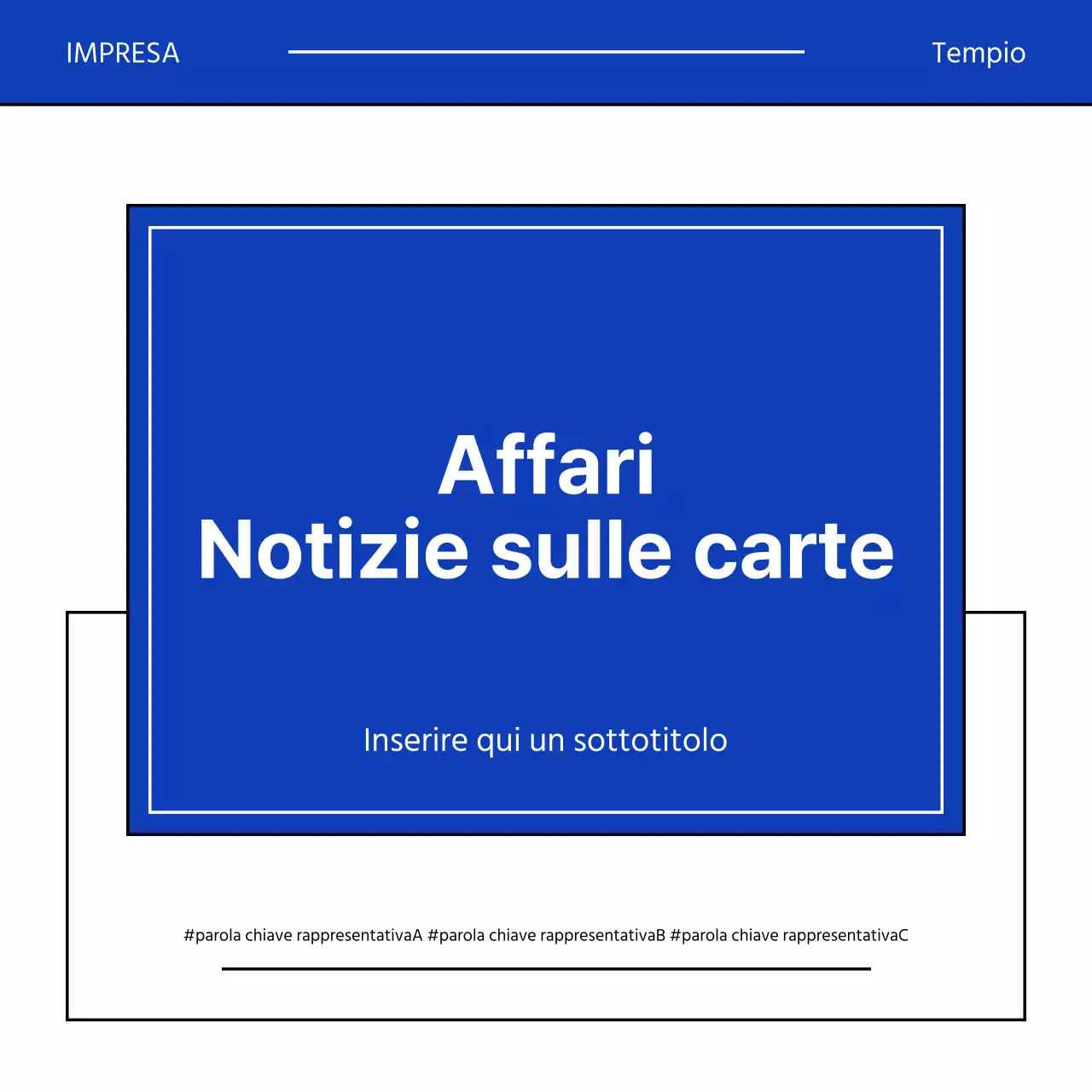 Una semplice lettera di presentazione aziendale in blu e grigio