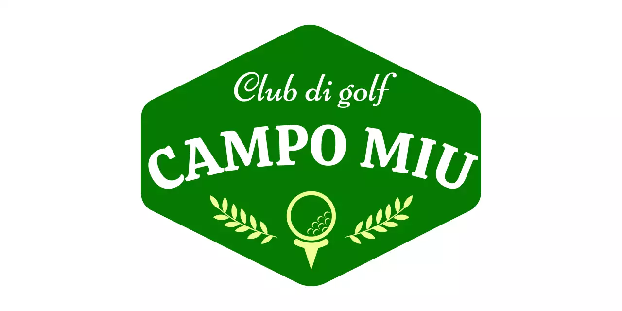 Logo per la promozione di un golf club sotto forma di simbolo di un green.