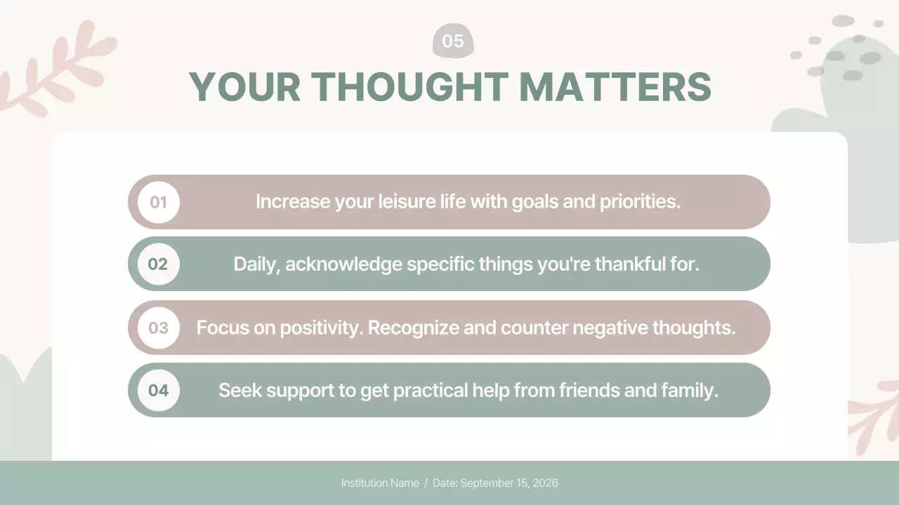 Beige Modern Mental Health Guide Presentation