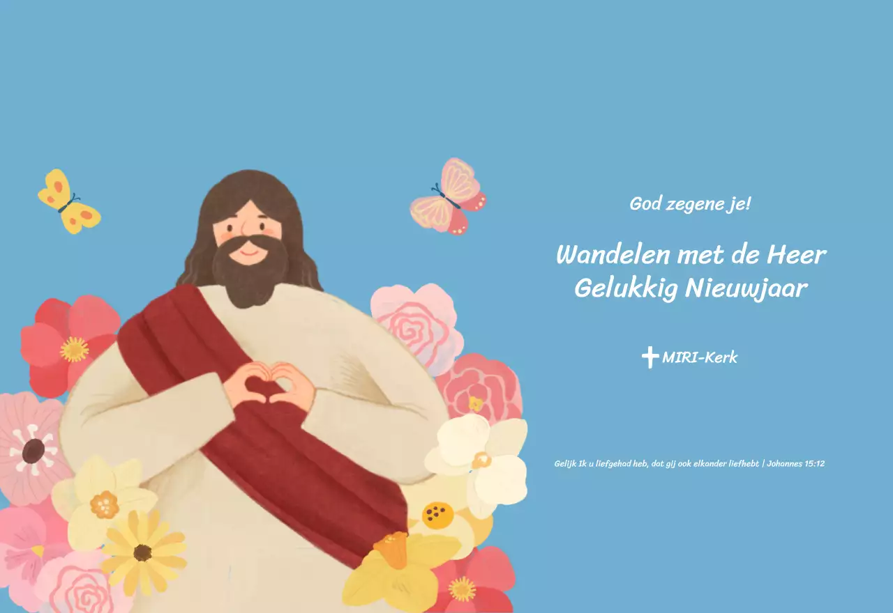 Een devotiekalender met gezellige illustraties en bijbelverzen op een lichtblauwe achtergrond