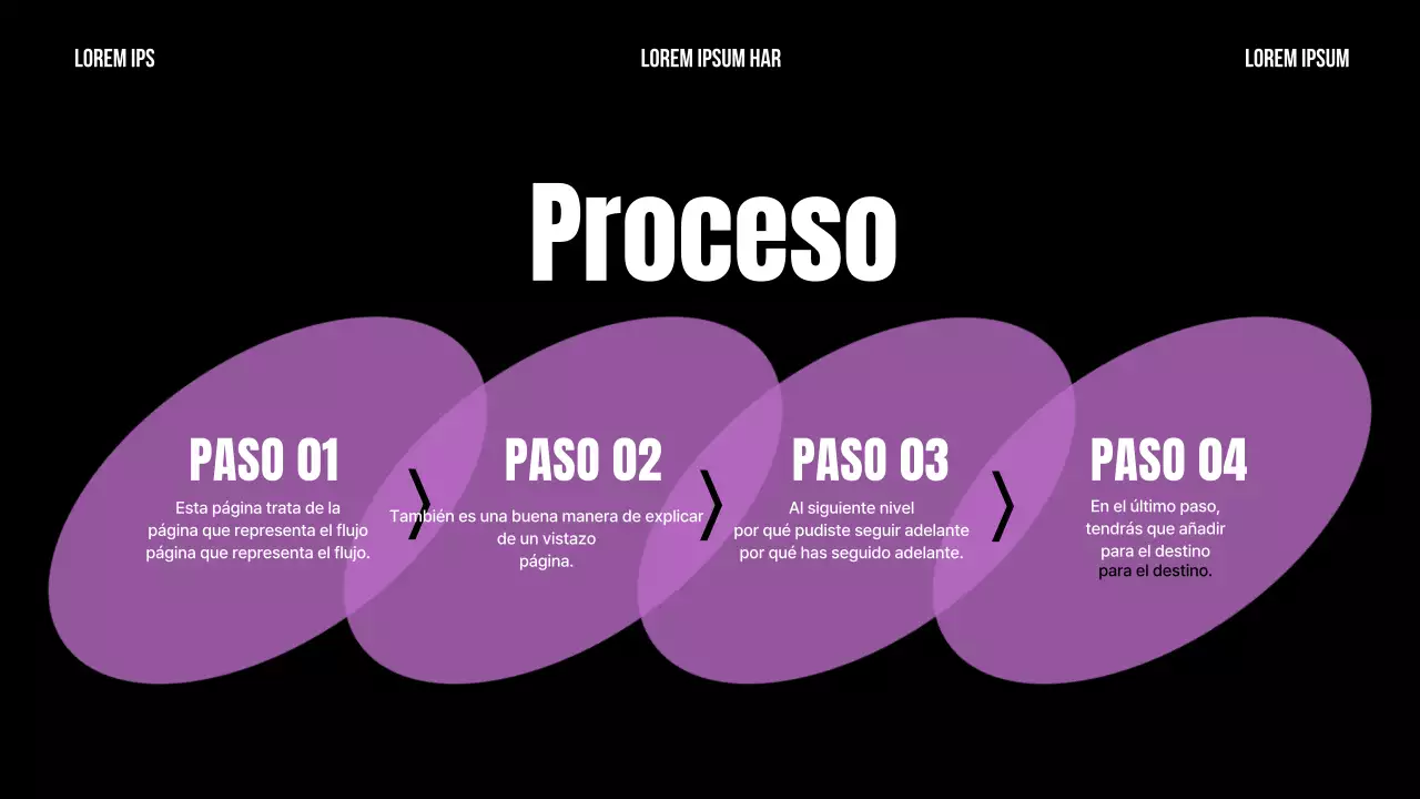 Una sencilla declaración de marca en negro y morado