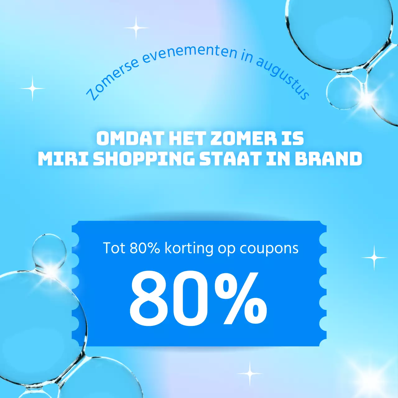 Promoot een mooi zomerevenement in blauw en wit