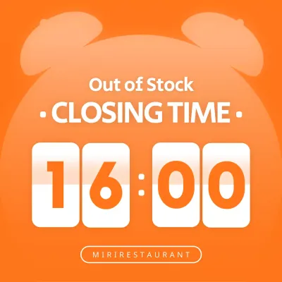 Orange Simple Restaurant Announcement Social Media Post