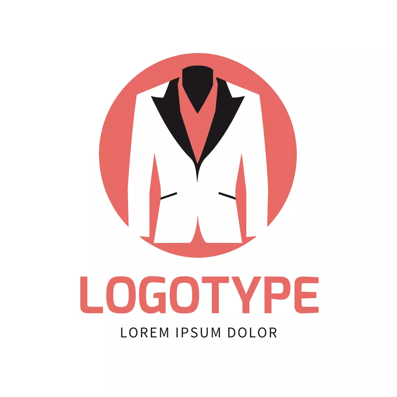 Red Minimal Business Card Logo