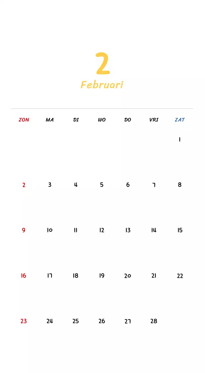 Nieuwjaarskalender met schattige illustraties