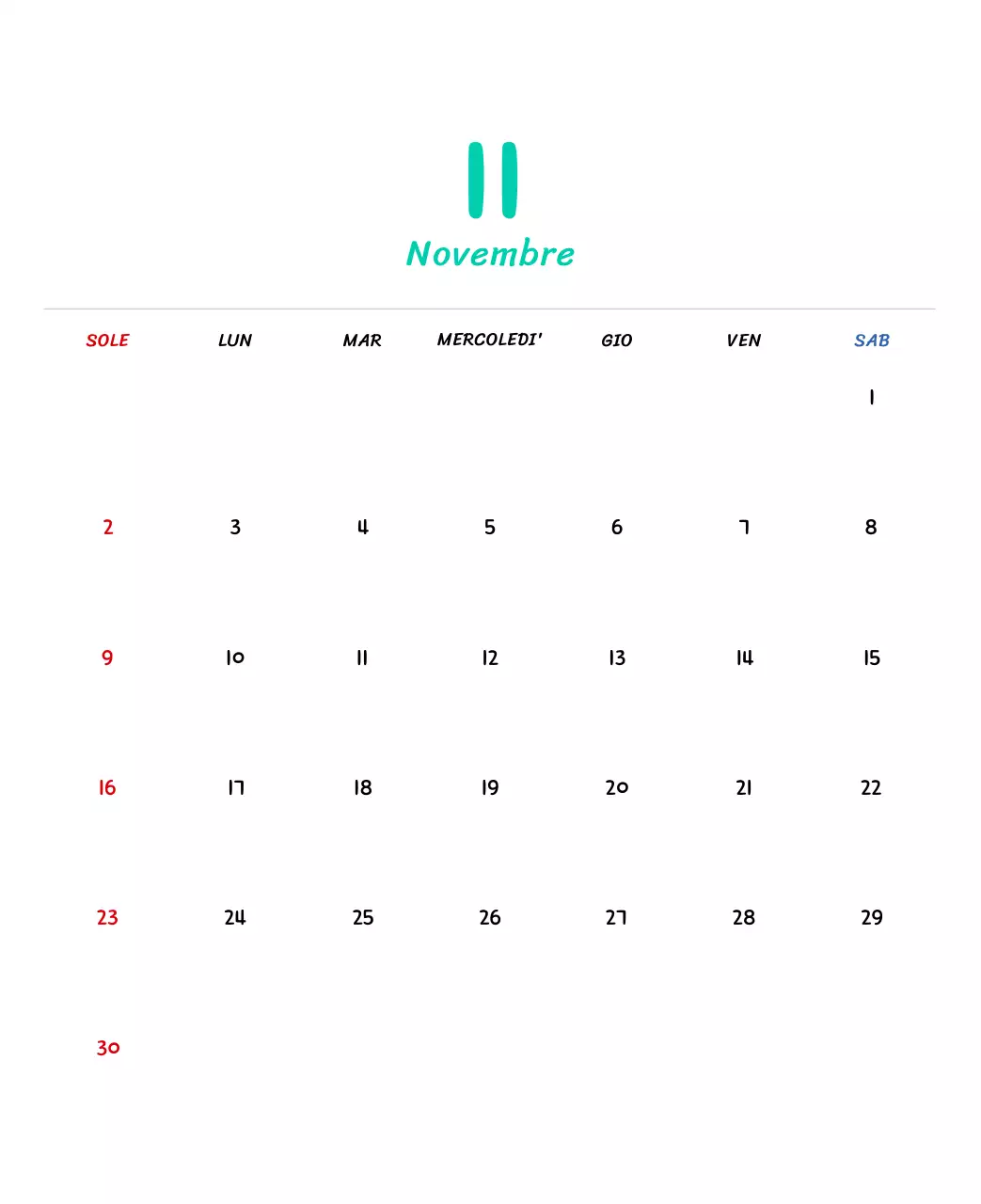 Calendario di Capodanno con simpatiche illustrazioni