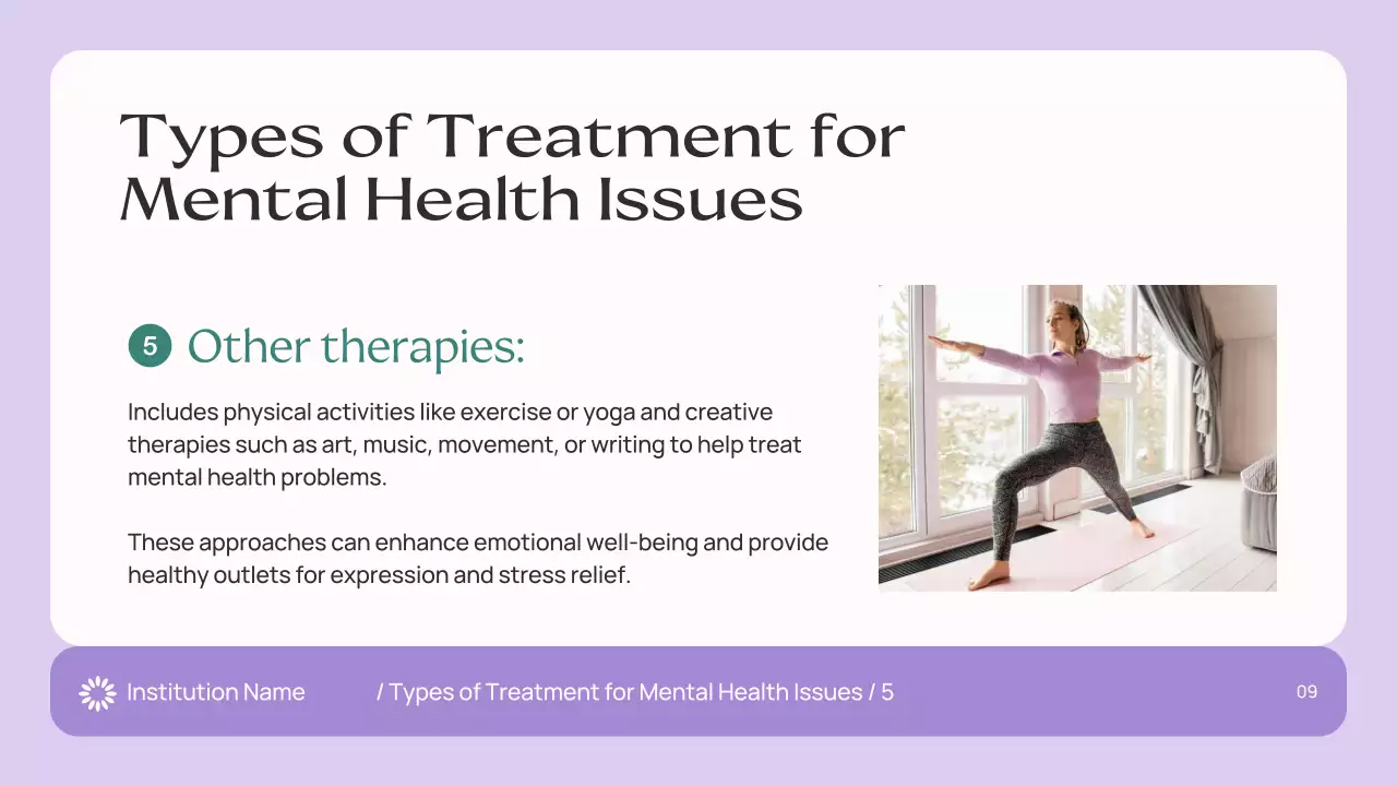 Purple Simple Mental Health Guide Presentation