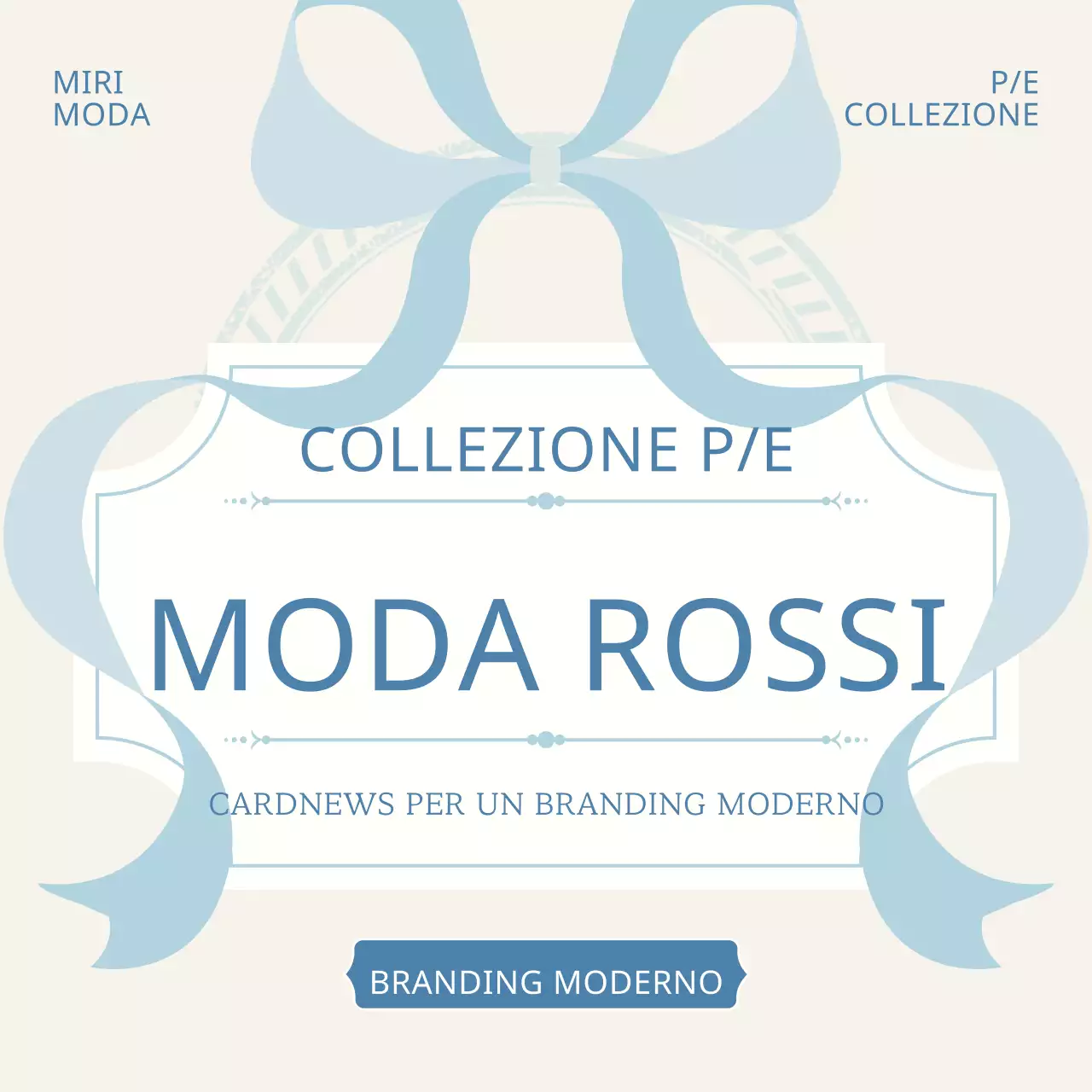 Accessori classici del marchio in avorio e azzurro