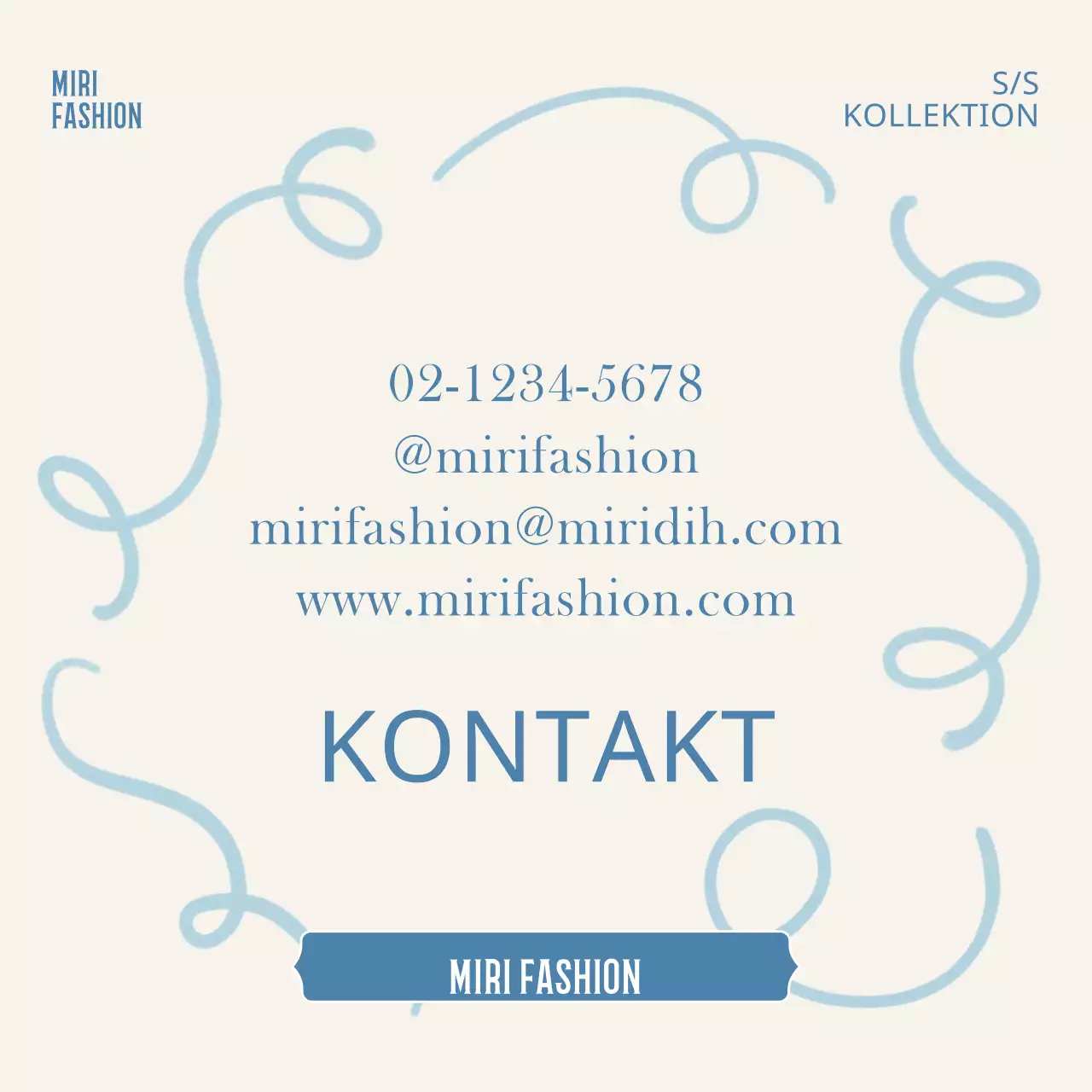 Klassische Accessoires der Marke in Elfenbein und Hellblau