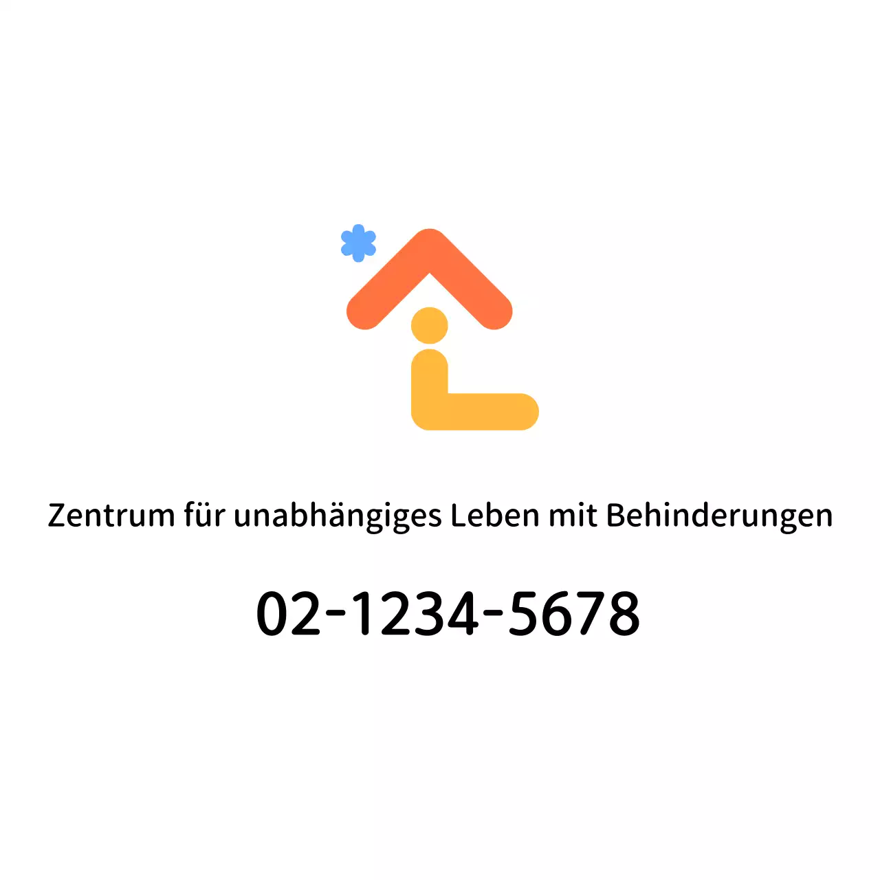 Werbelogo für eine Sozialstation in Form eines Hauses