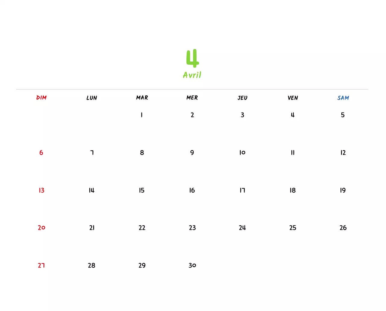 Calendrier du Nouvel An avec de jolies illustrations