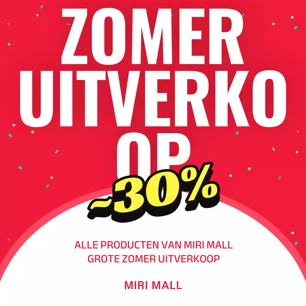 Promoot zomerverkopen met rode accenten