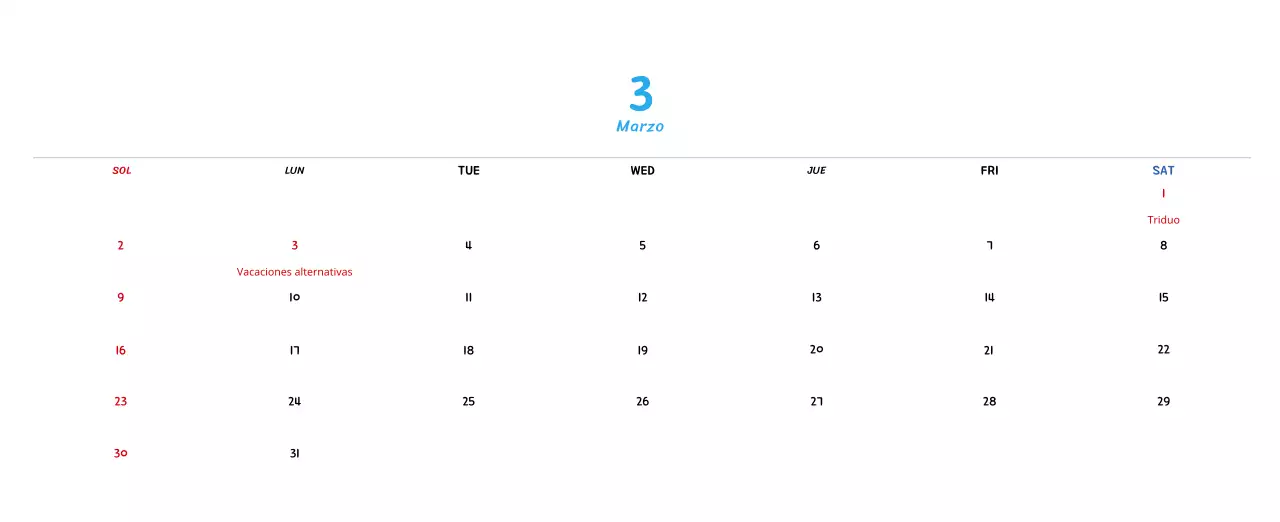 Calendario de Año Nuevo con simpáticas ilustraciones