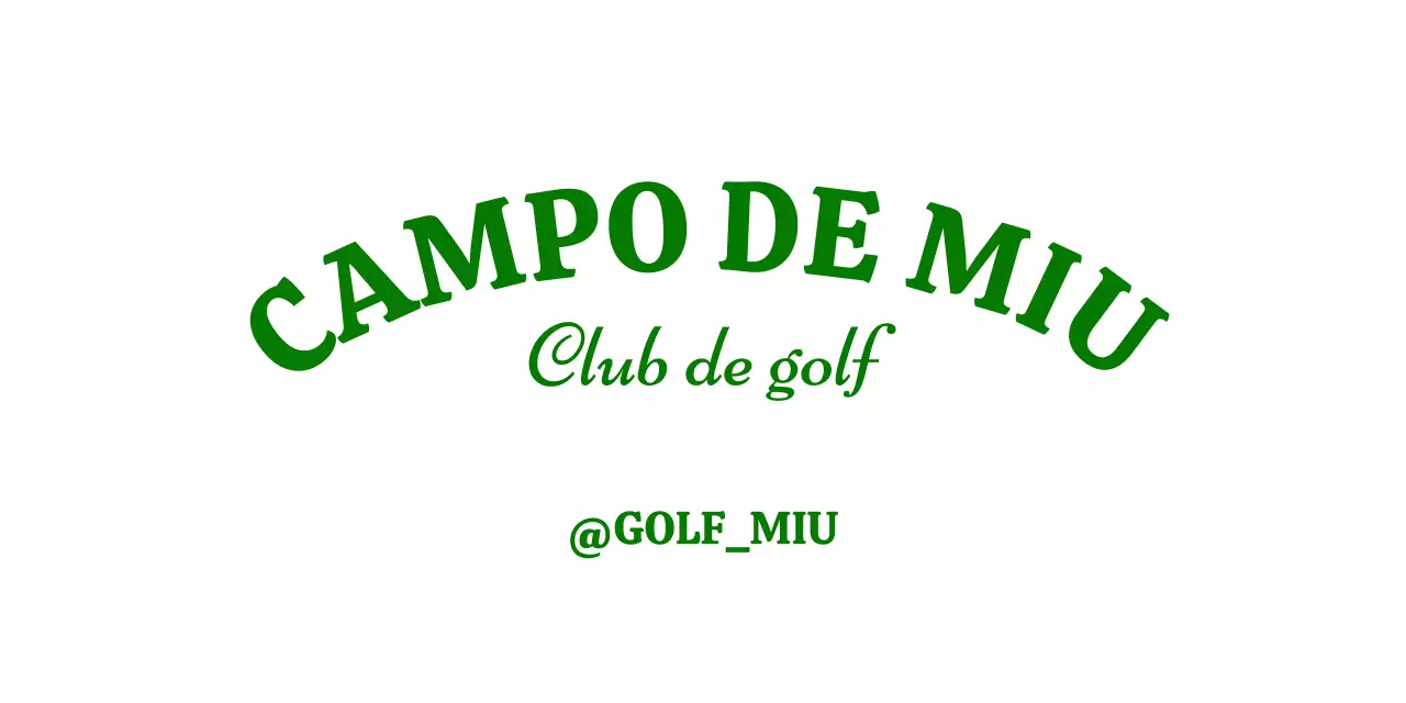 Logotipo para promocionar un club de golf en forma de símbolo de un green.