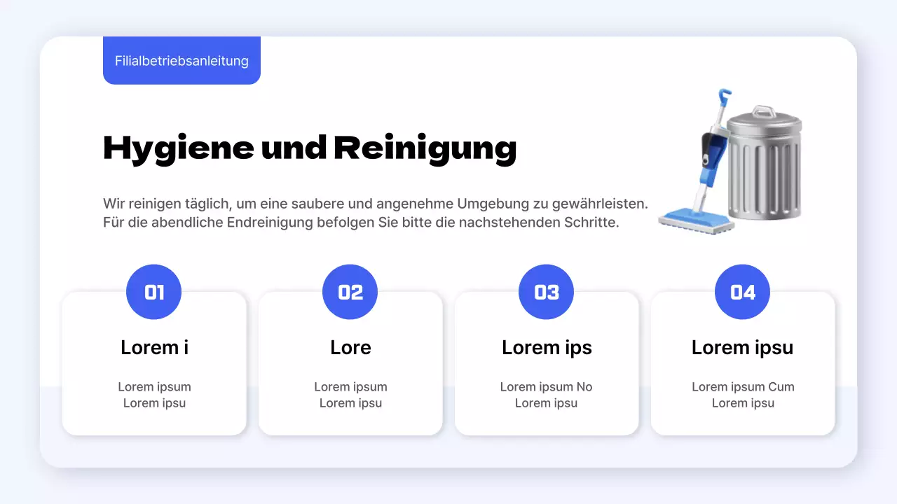 Ein Leitfaden für einfache Betriebsstandards für blaue und gelbe Läden