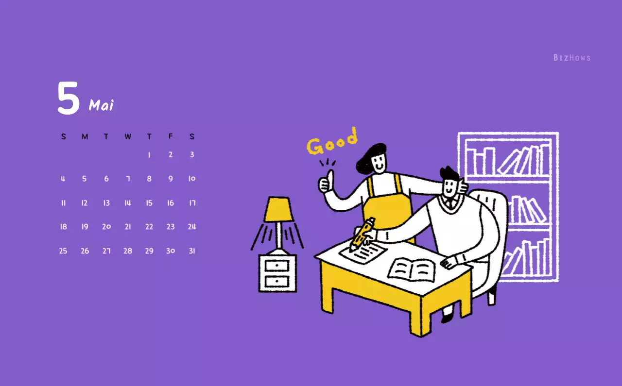 Calendrier du Nouvel An avec de jolies illustrations