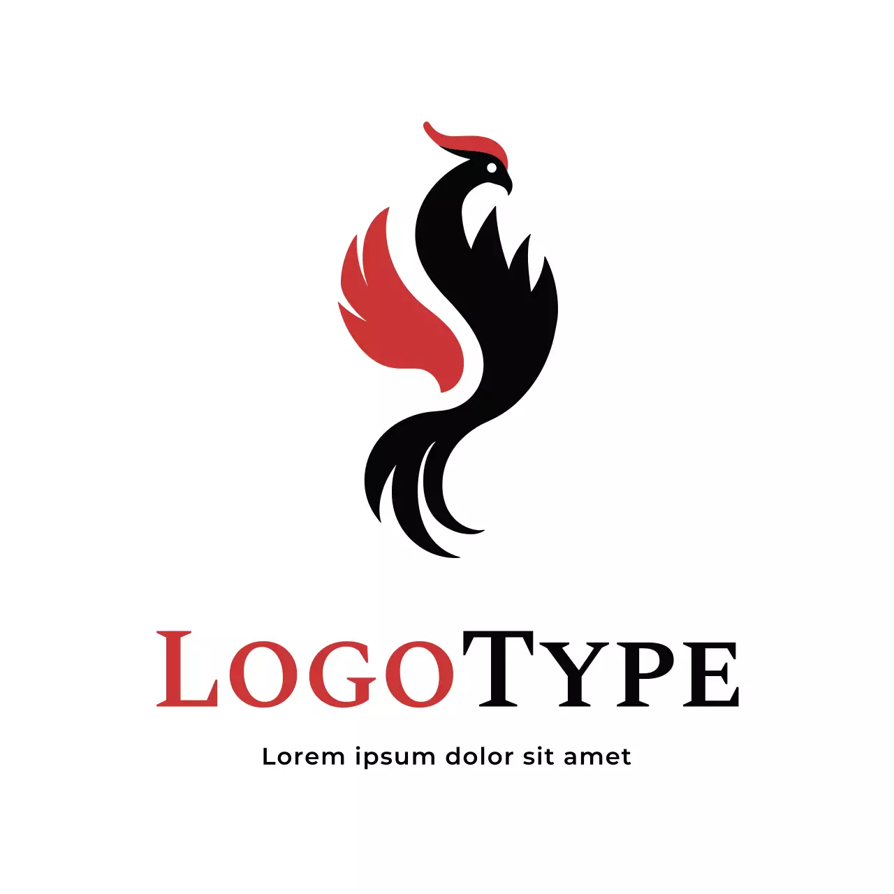 Red Minimal Design Logo