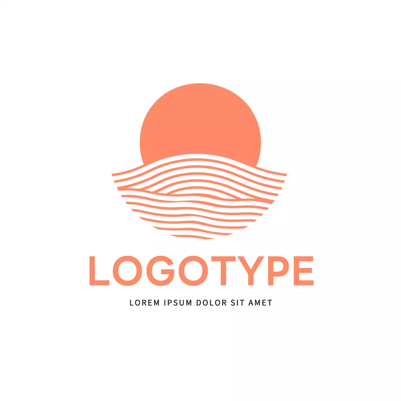 Orange Minimalist Design Logo