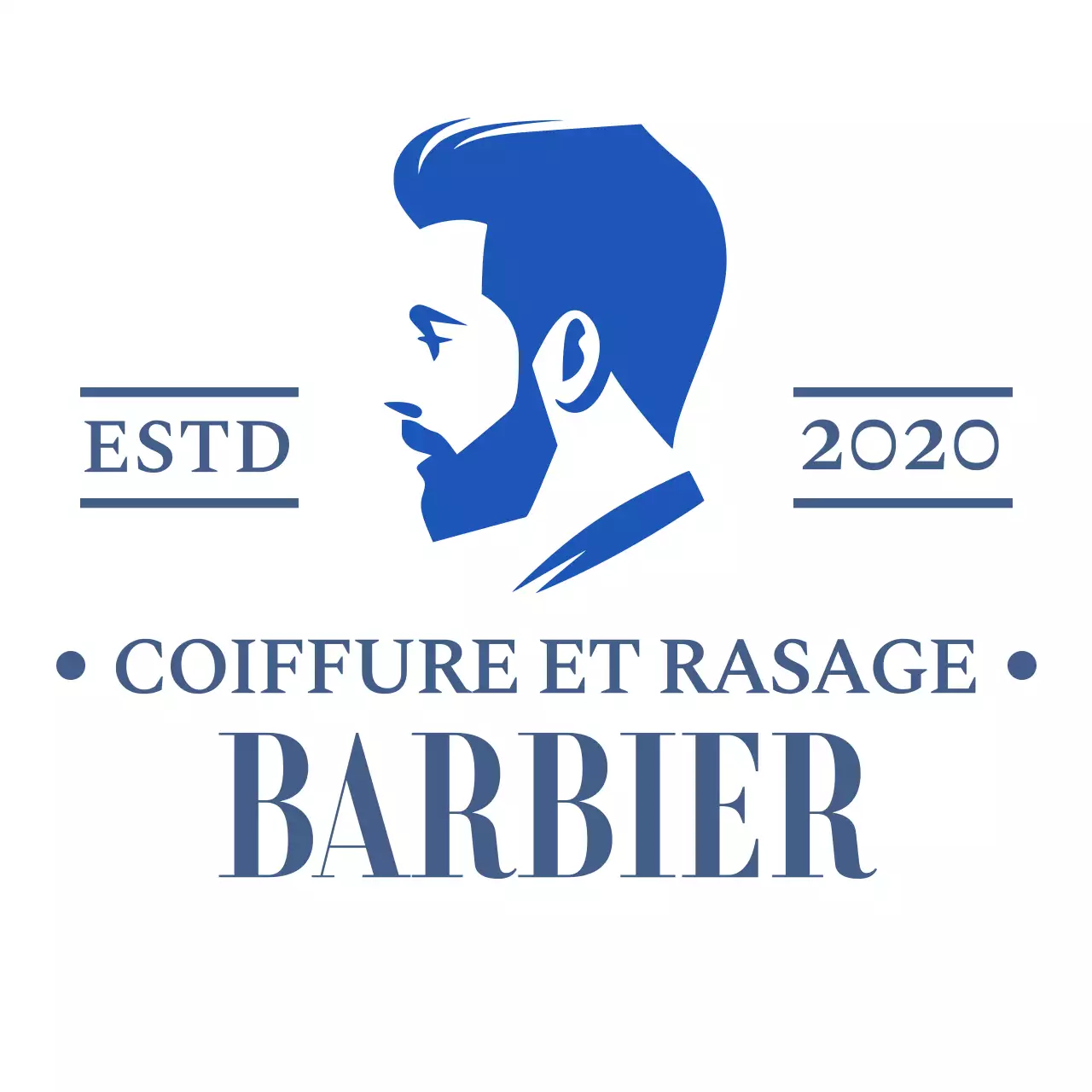 Promouvoir un salon de coiffure classique bleu