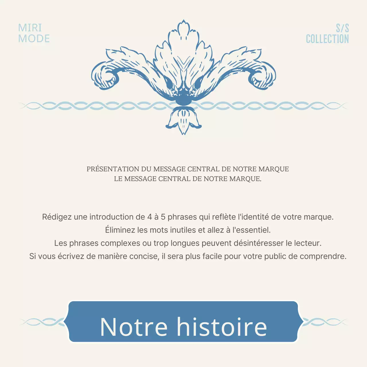 Accessoires classiques de la marque en ivoire et bleu clair