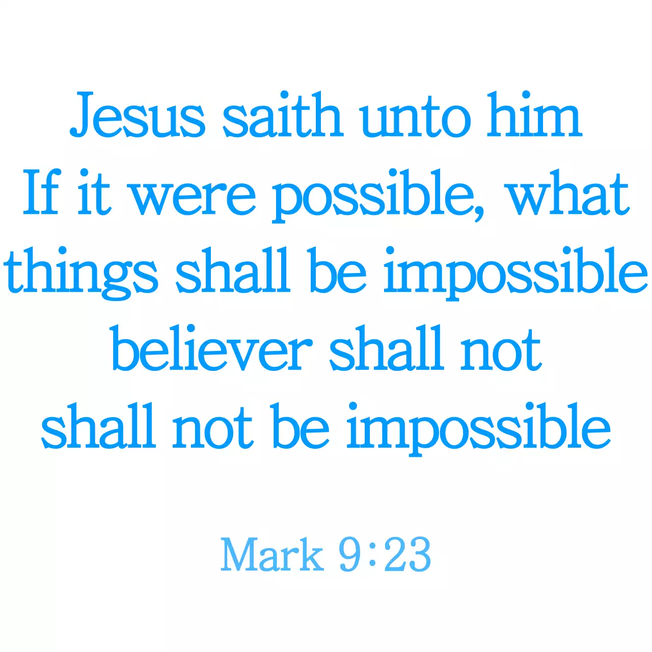 Blue Simple Bible Verse Quotes Church Promotion