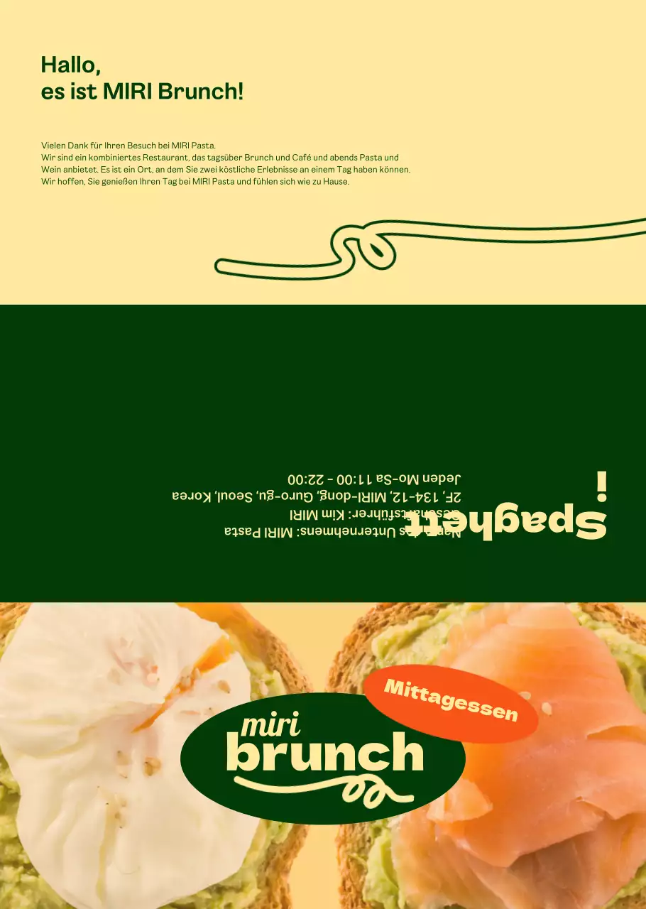 Über das schicke Brunch-Menü in Grün und Elfenbein