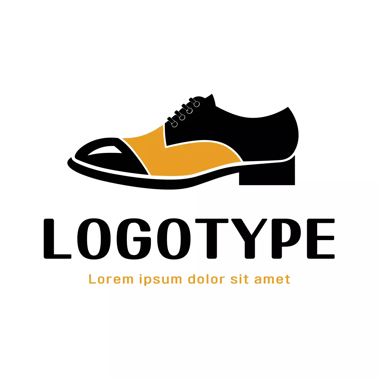Yellow Minimal Shoe Logo
