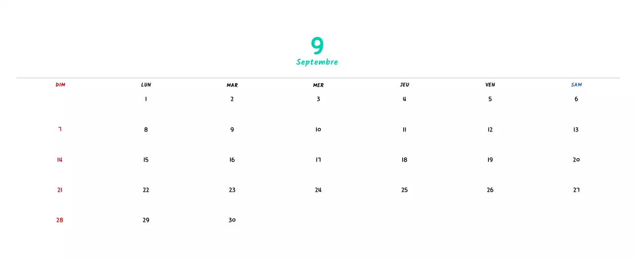 Calendrier du Nouvel An avec de jolies illustrations