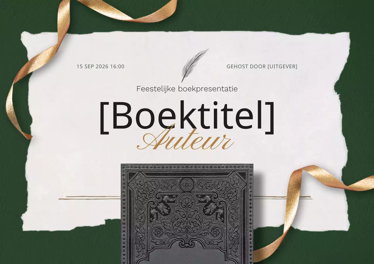 Luxe boekpresentatie in groen en bruin