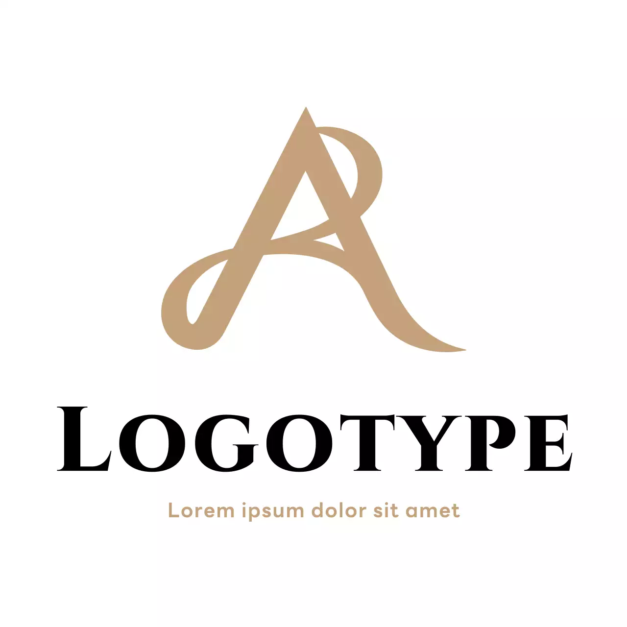 Beige Elegant Design Logo