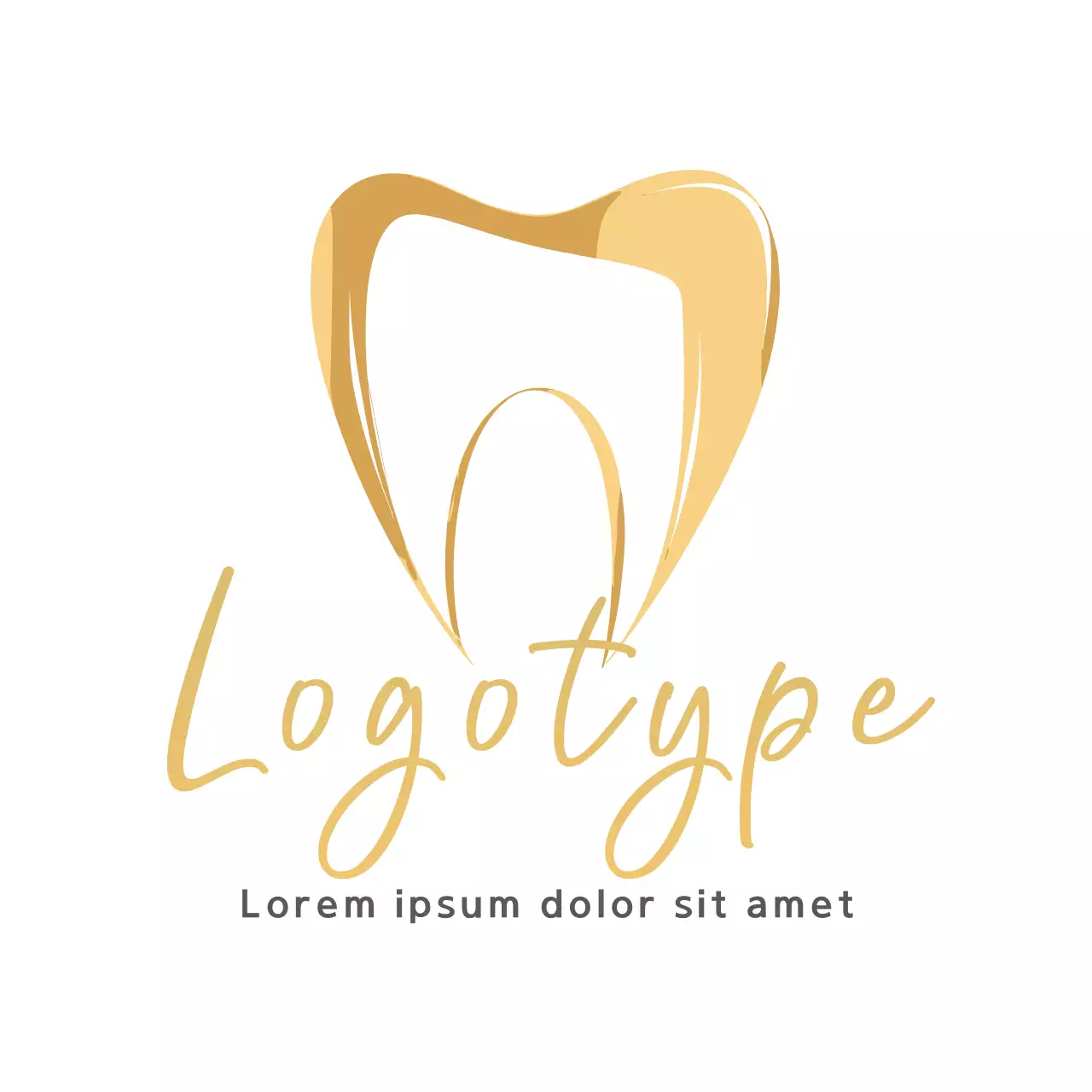 Gold Elegant Dental Logo