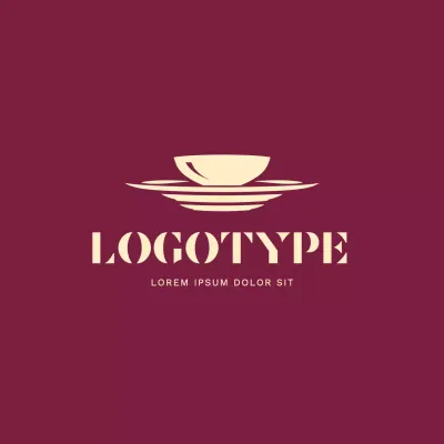 Maroon Minimal Design Logo