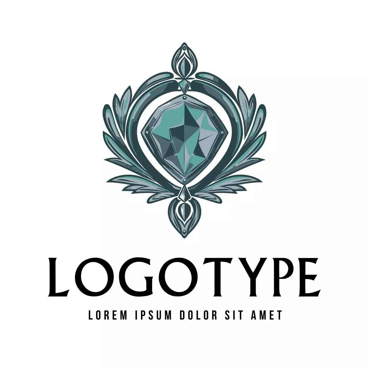Teal Elegant Design Logo