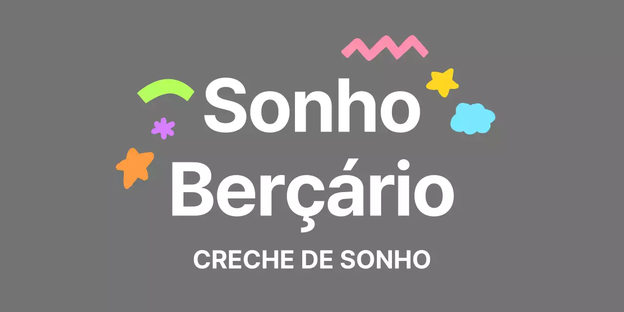Um logótipo de quarto de criança giro num arco-íris de cores
