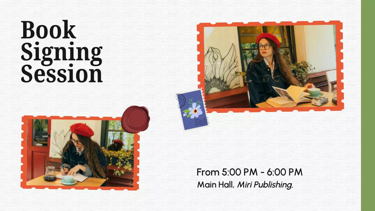 Orange Vintage Book Event Presentation