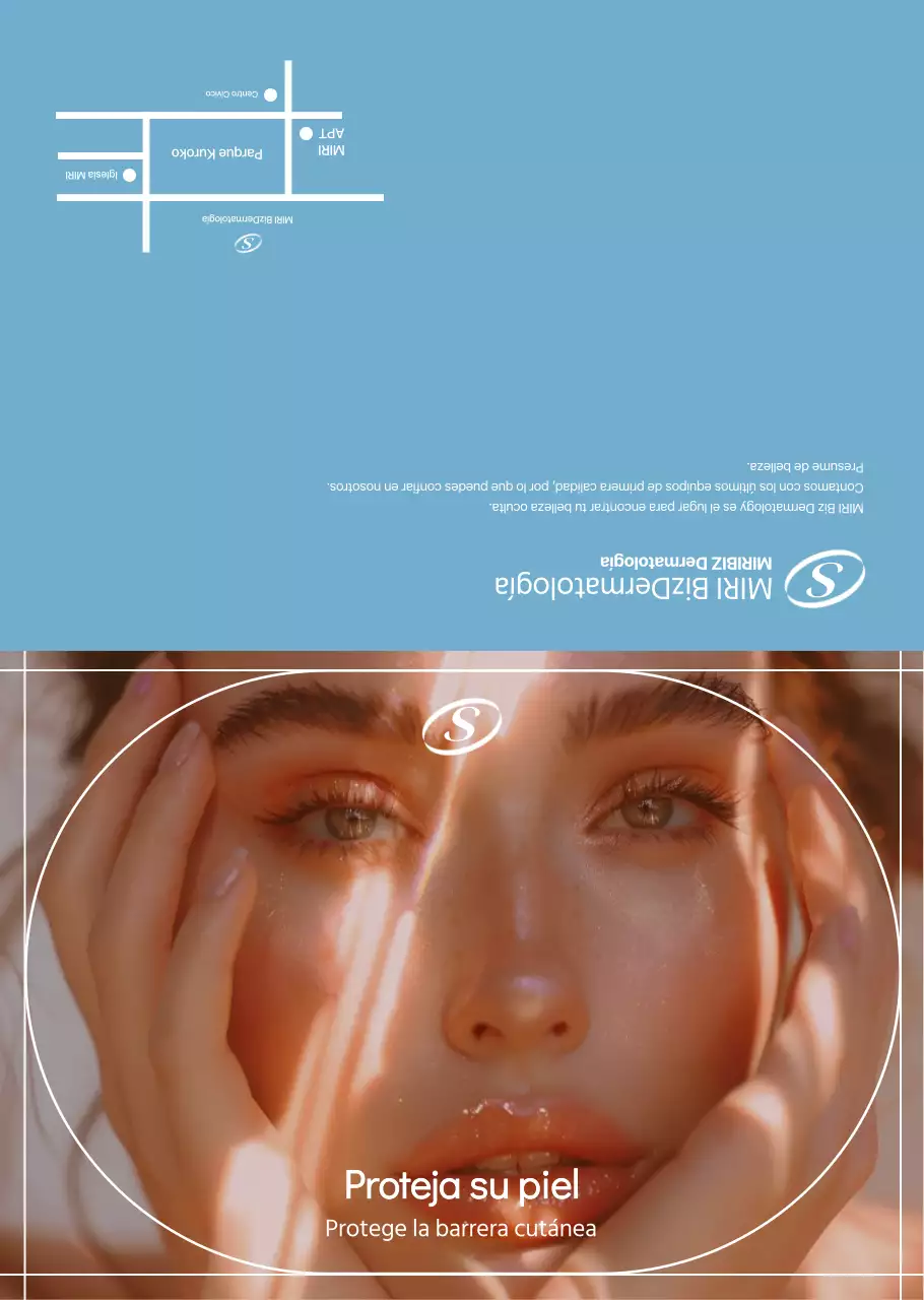 Promueva el cuidado sofisticado de la piel en azul y beige