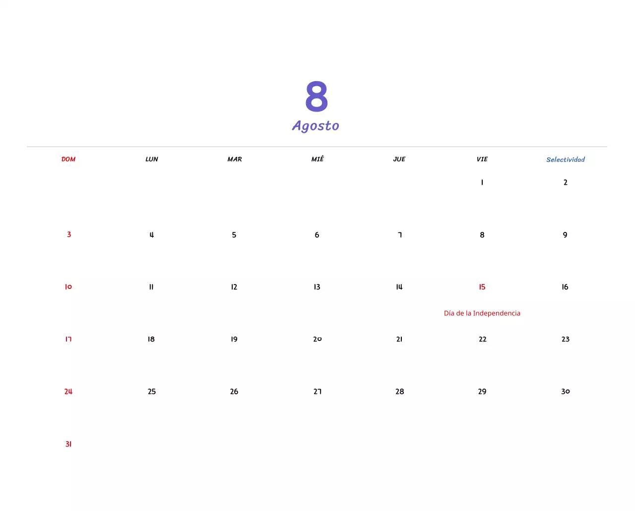 Calendario de Año Nuevo con simpáticas ilustraciones