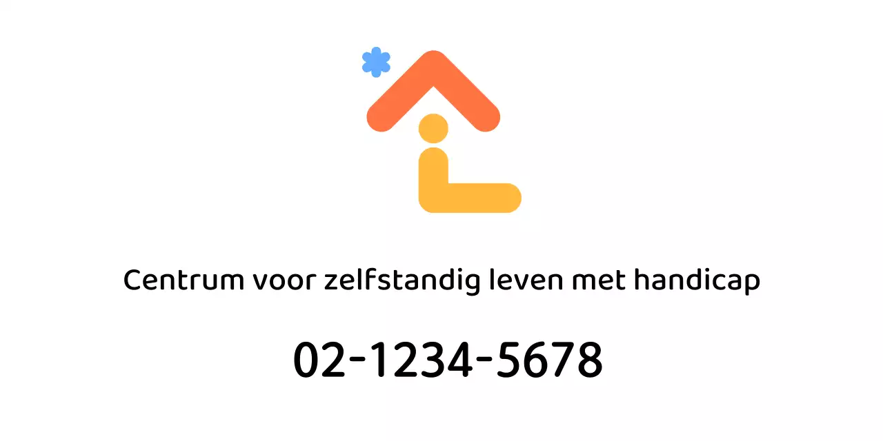 Promotielogo voor een welzijnscentrum in de vorm van een huis