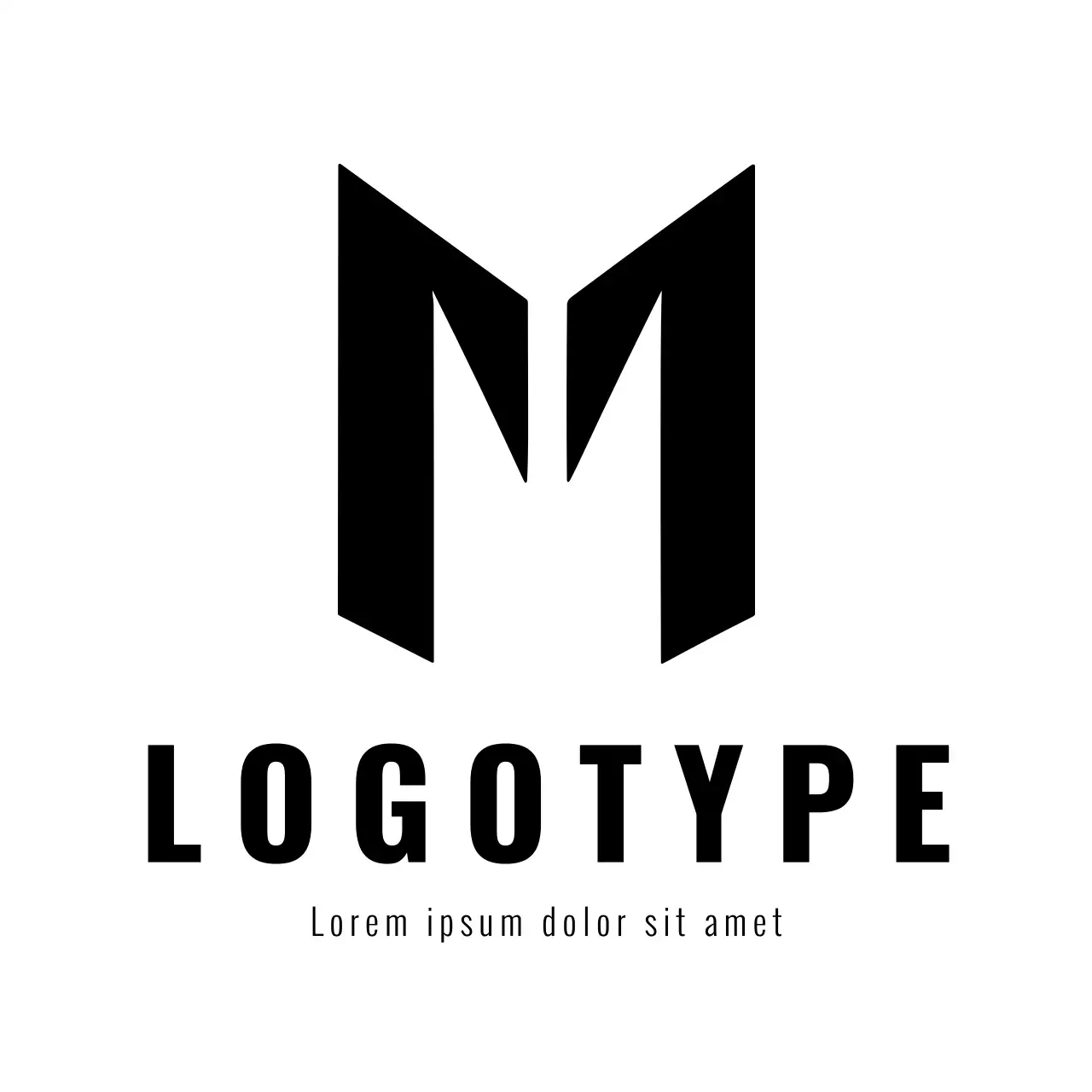 Black Minimal Design Logo