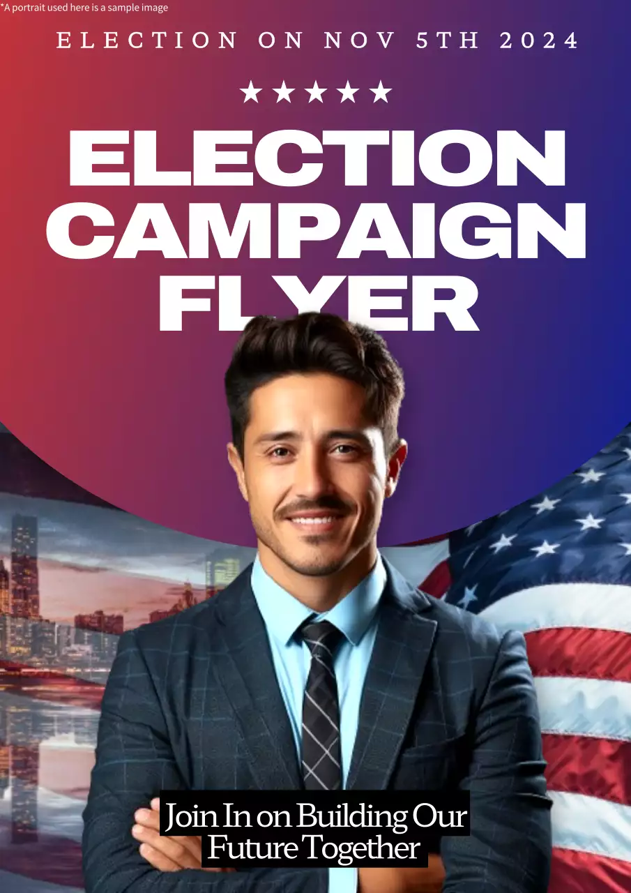 Purple Professional Election Promotion Poster