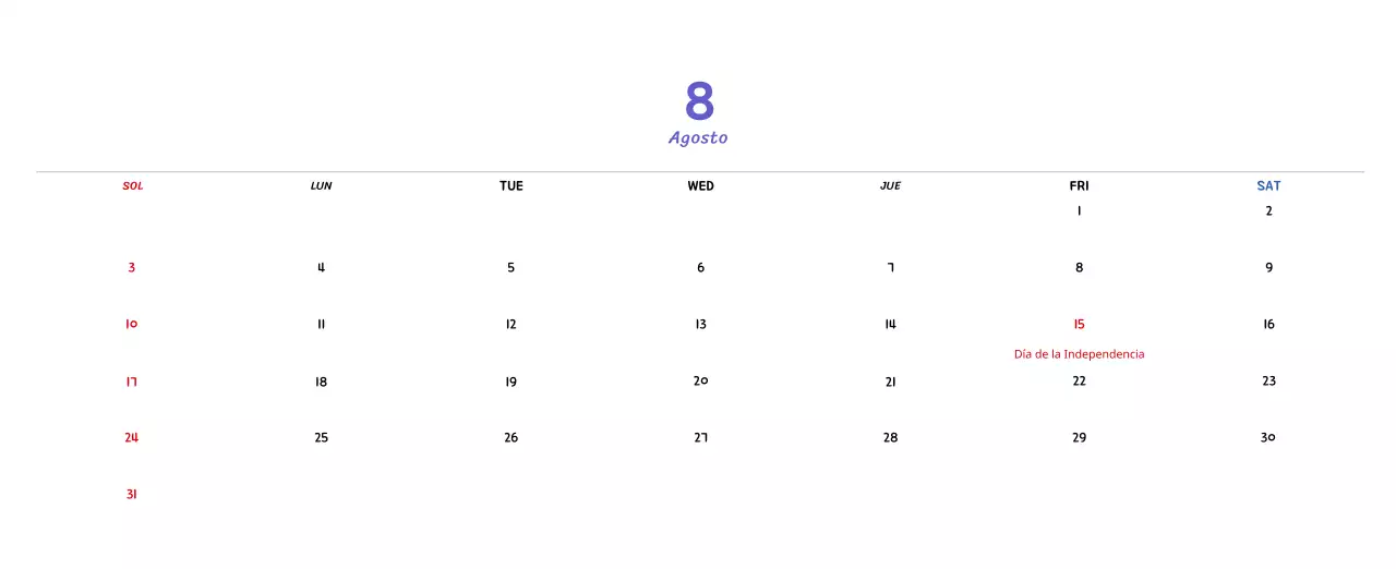 Calendario de Año Nuevo con simpáticas ilustraciones