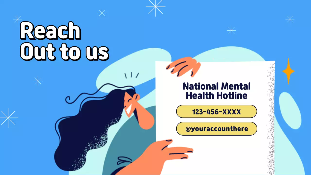 Blue Playful Illustrated Mental Health Matters Presentation