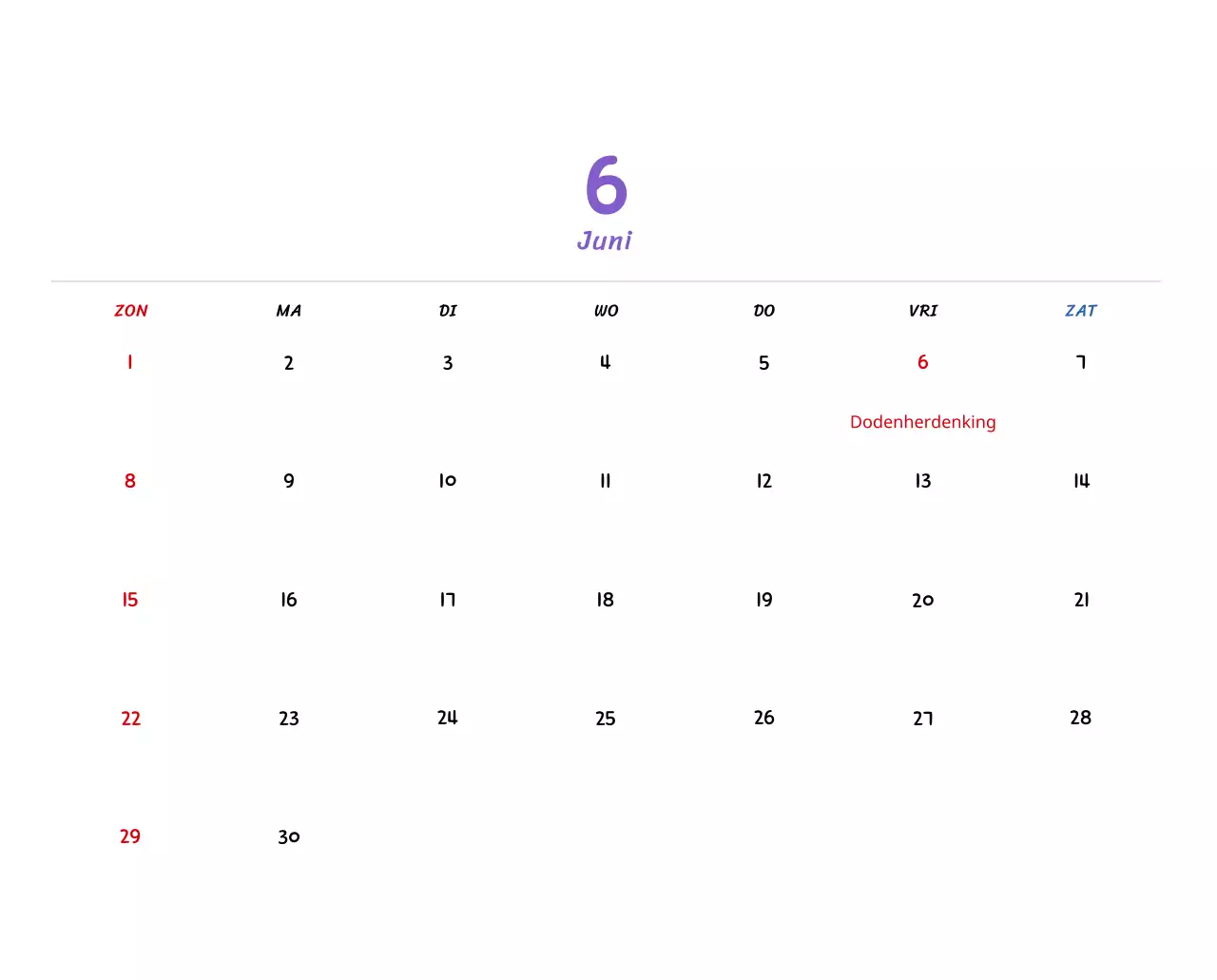 Nieuwjaarskalender met schattige illustraties